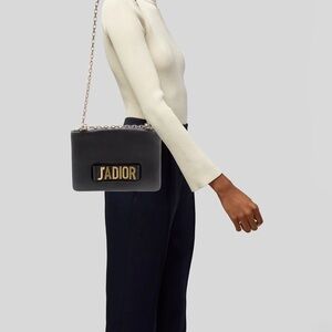 Dior Black Crossbody Bag with Gold Accents